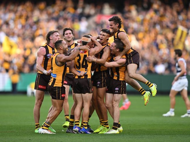 Hawthorn have beaten Geelong by a point in yet another Easter Monday epic. 