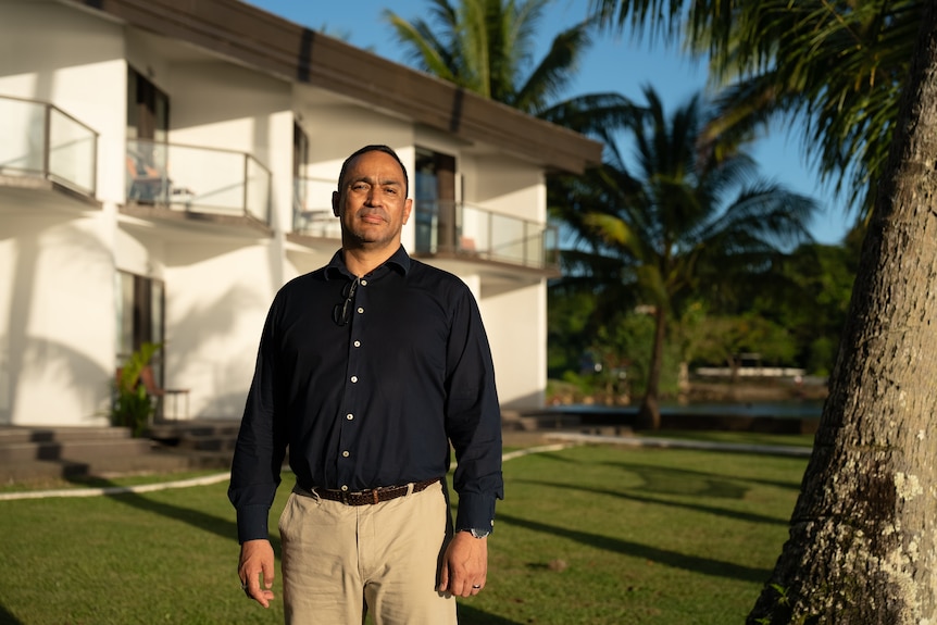 A man poses for the camera.
