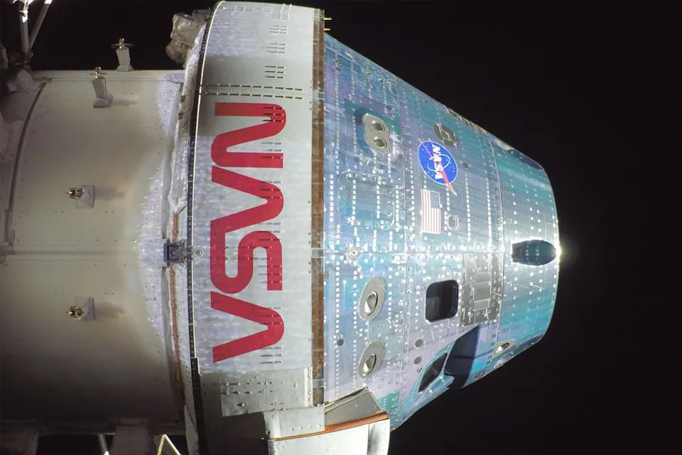 NASA spacecraft on the second day of the Artemis II mission