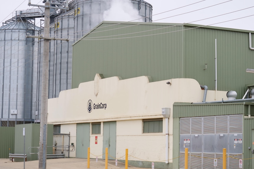 The front of the GrainCorp factory in Numurkah