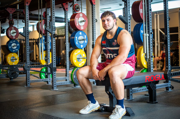 Massimo De Lutiis after hitting his bench press record in 2024.