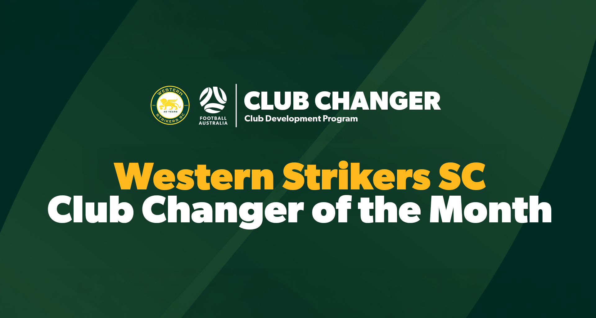 Western Strikers recognised for commitment to women and girls in football