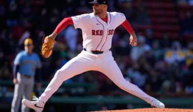 Red Sox rookie Tyler Samaniego strikes out side in MLB debut