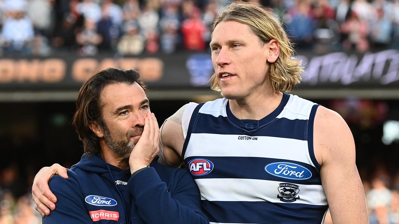 Mark Blicavs game 300 for Geelong Cats, vs Western Bulldogs, former steeplechaser, Tom Hawkins and Patrick Dangerfield interview, what position does he play, latest news