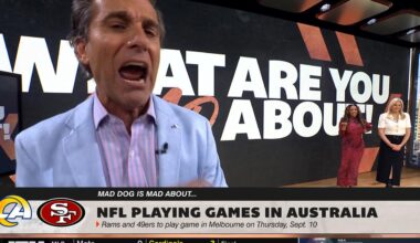 ESPN host Chris ‘Mad Dog’ Russo in unhinged live TV rant over MCG game claiming Australians don’t care about NFL