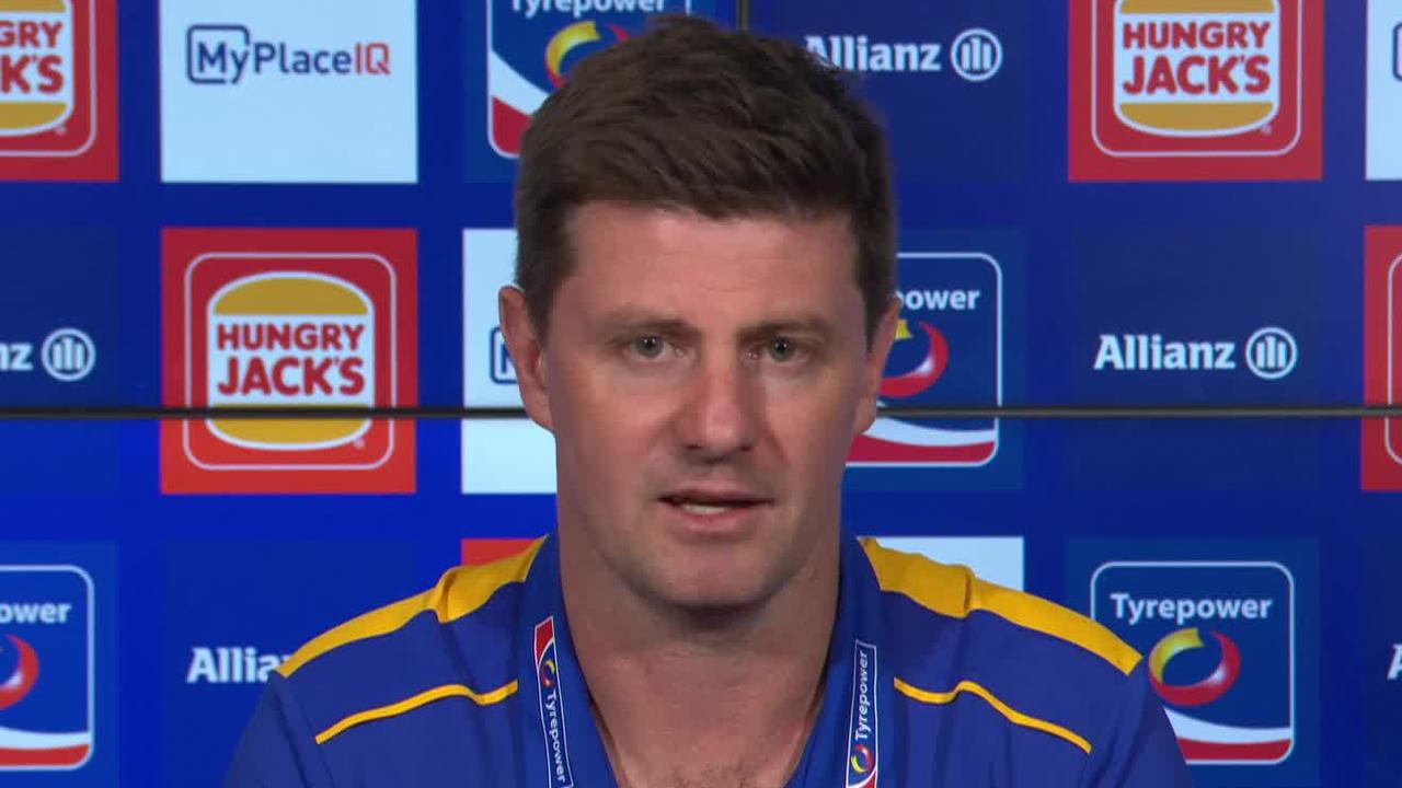 Andrew McQualter Round 4 press conference, West Coast Eagles 128 point loss to Sydney Swans, Harley Reid tagged by James Jordan, says side may have been too young, latest news