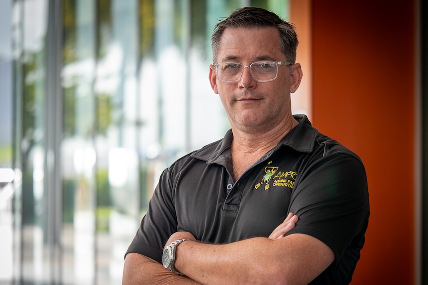 Gareth Phillips with his arms folded