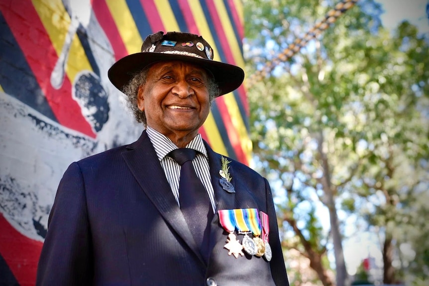 uncle ray at anzac day service at redfern