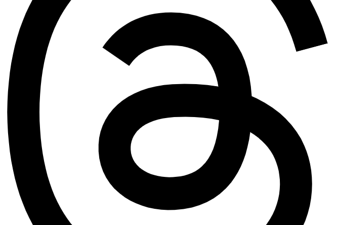 A black squiggle that looks like a kind of @ symbol drawn in reverse.