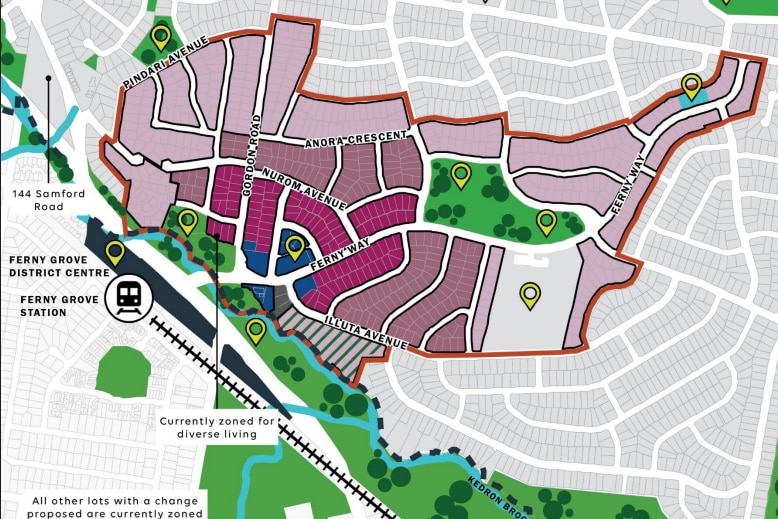 A map of a planning development