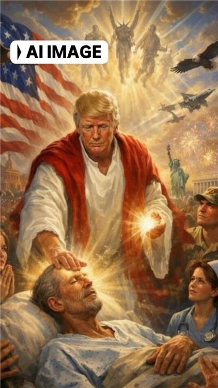 AI generated image posted on social media by Donald Trump