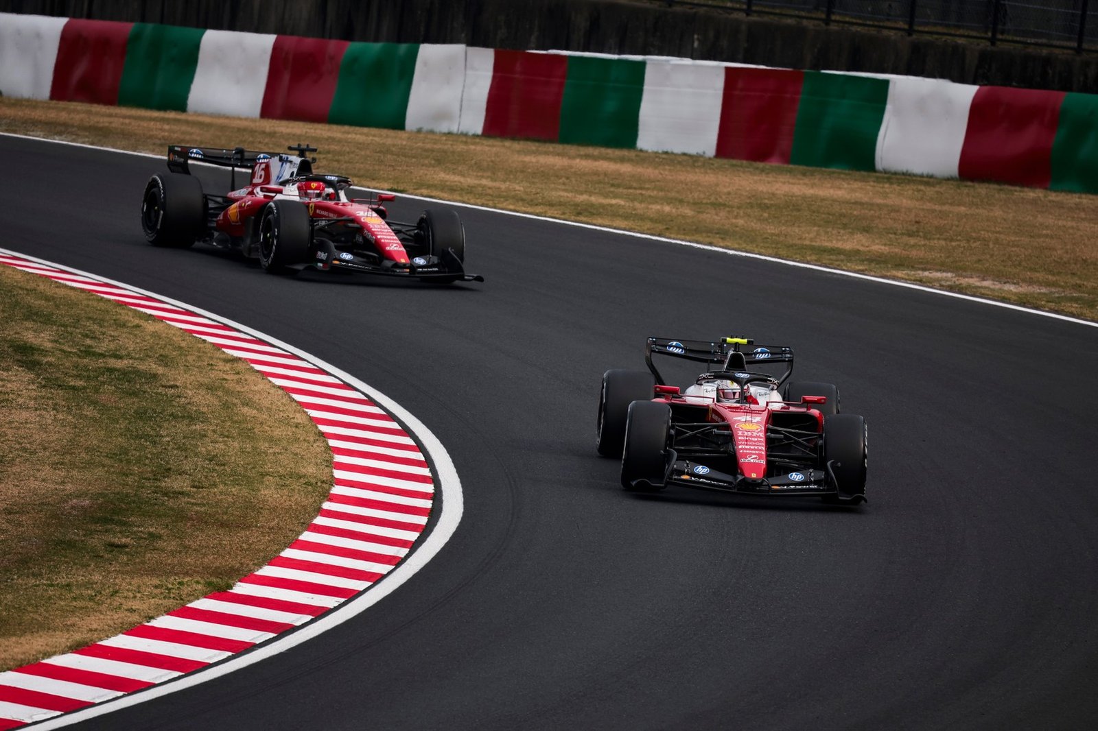 Leclerc claimed Ferrari's third podium of the season in Japan
