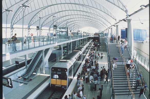 Official opening of Olympic Park Station in 1998. 