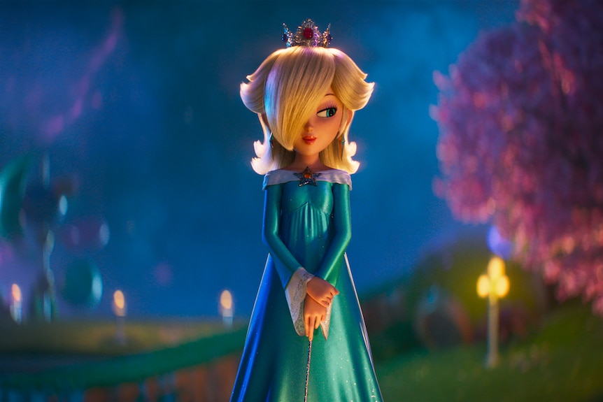 A shot of Rosalina from the Super Mario Galaxy Movie