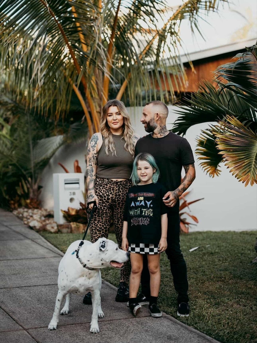 Tessa with Jordan, Memphis and their dog