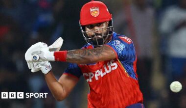 Punjab Kings' Shreyas Iyer in action