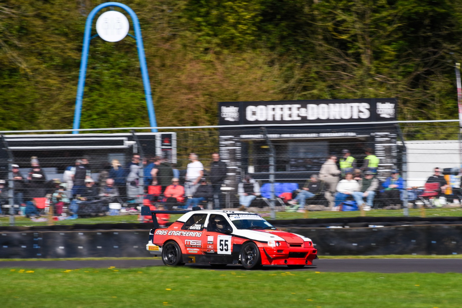 Davies' self-developed Sapphire Sierra Cosworth was on glistening form at Combe
