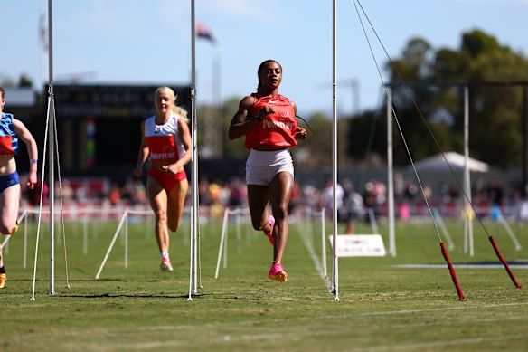 Sha’Carri Richardson was able to jog the last 20 metres of her Stawell Gift heat.  