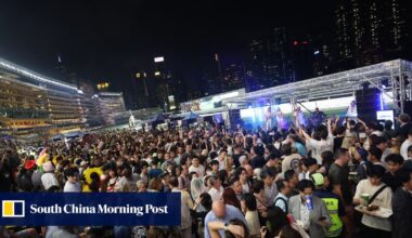 Rugby and racing fans bring party atmosphere of Hong Kong Sevens to Happy Valley