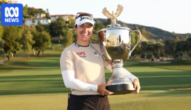 Australian golfer Hannah Green wins fourth title in five starts with play-off victory in LA Championship