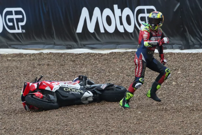Diogo Moreira, Team LCR Honda crash