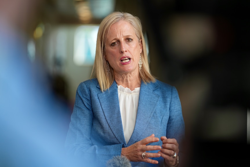 Katy Gallagher doorstop