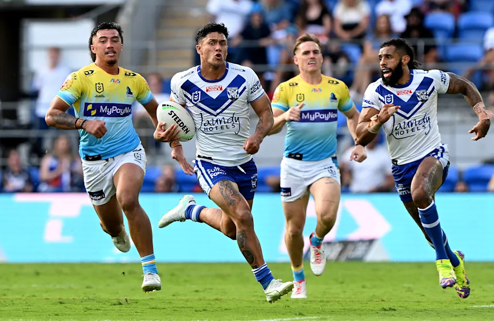 Seen here, Hayze Perham playing for the Bulldogs in 2023.