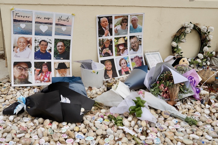 Memorial for Bondi Beach terror attack victims on National Day of Mourning.