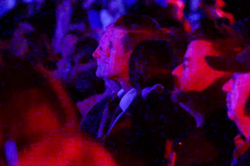 Ben Roberts-Smith in the middle of a crowd.