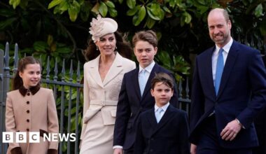 Royals attend Windsor Easter Sunday service - BBC