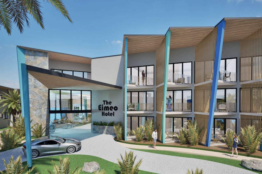 A concept design for a modern-looking building.