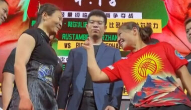 Kyrgyz fighter Baktygul Kurmanbekova defeats Chinese opponent in MMA bout