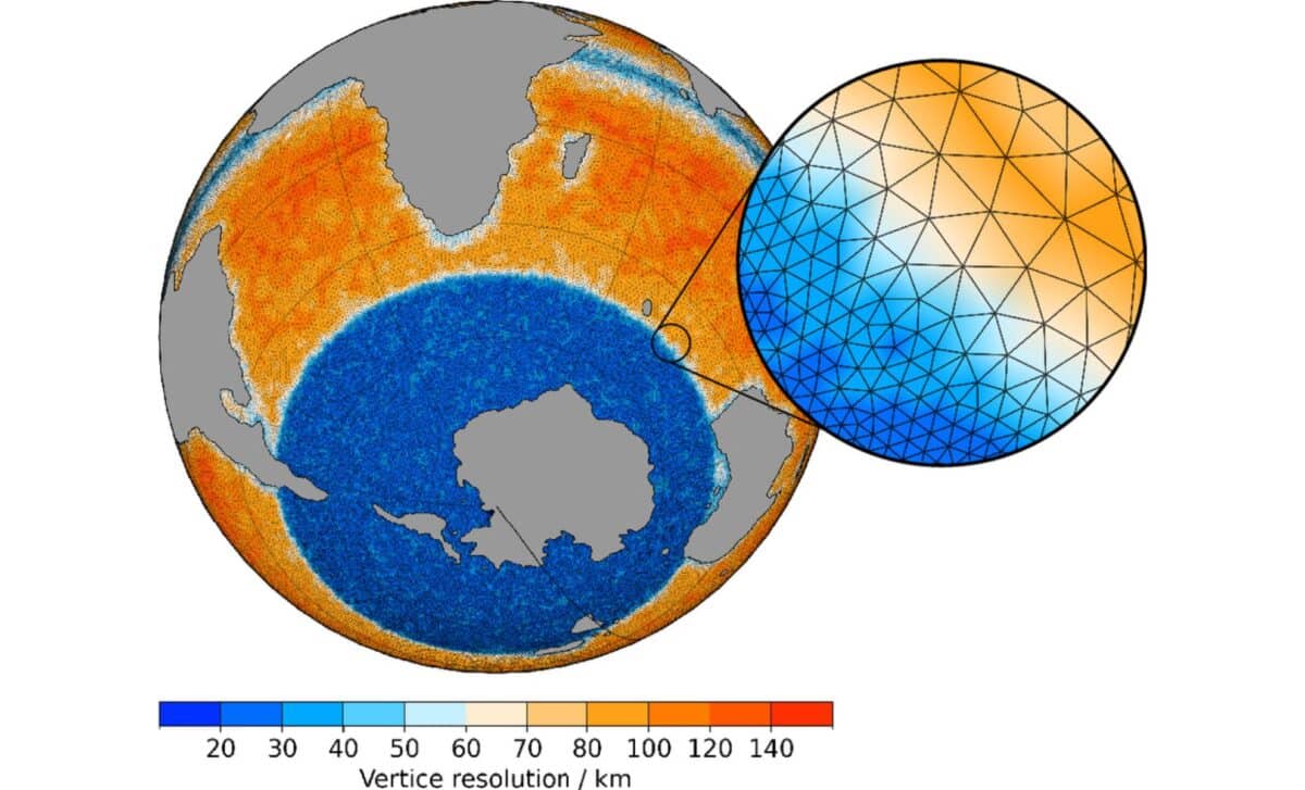 Eogm Ocean Model Mesh With Highest Resolution In The Southern Ocean ©pnas