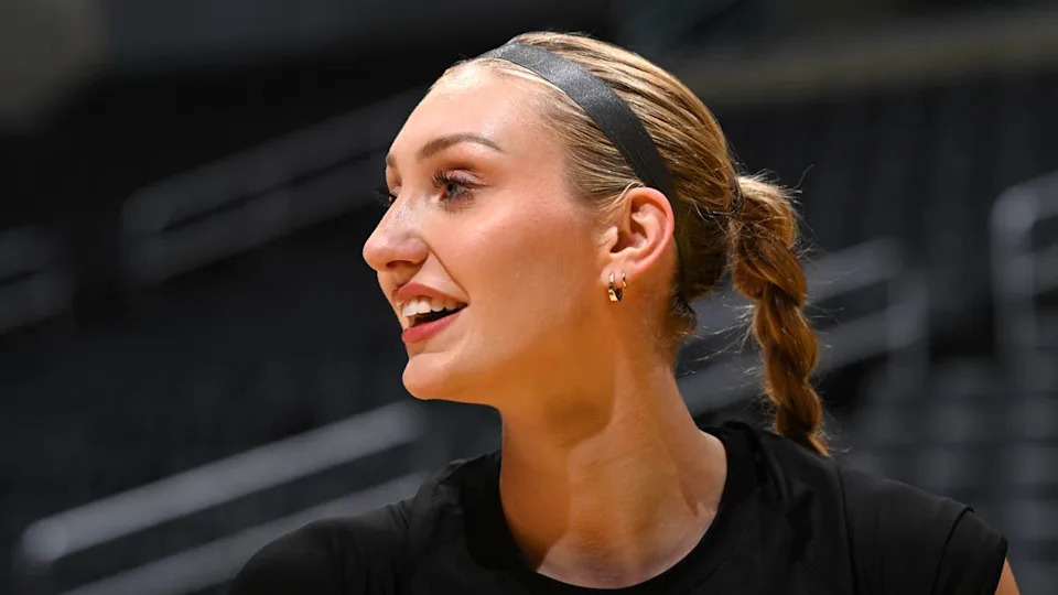 LOS ANGELES, CA - JULY 29: Cameron Brink #22 of the Los Angeles Sparks looks on before the game against the Las Vegas Aces on July 29, 2025 at Crypto.com Arena in Los Angeles, California. (Photo by Juan Ocampo/NBAE via Getty Images)Juan Ocampo&sol;Getty Images