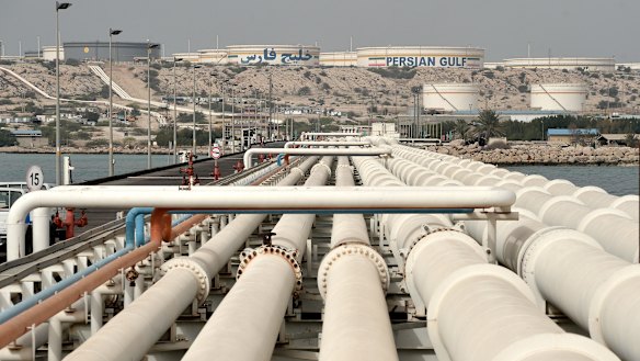 A key oil terminal on Iran’s Kharg Island. The federal budget will benefit from the surge in inflation caused by the war.