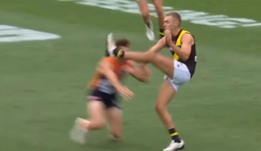 AFL Gather Round 2026: Stephen Coniglio kicked in the head in horror scenes, GWS vs Richmond