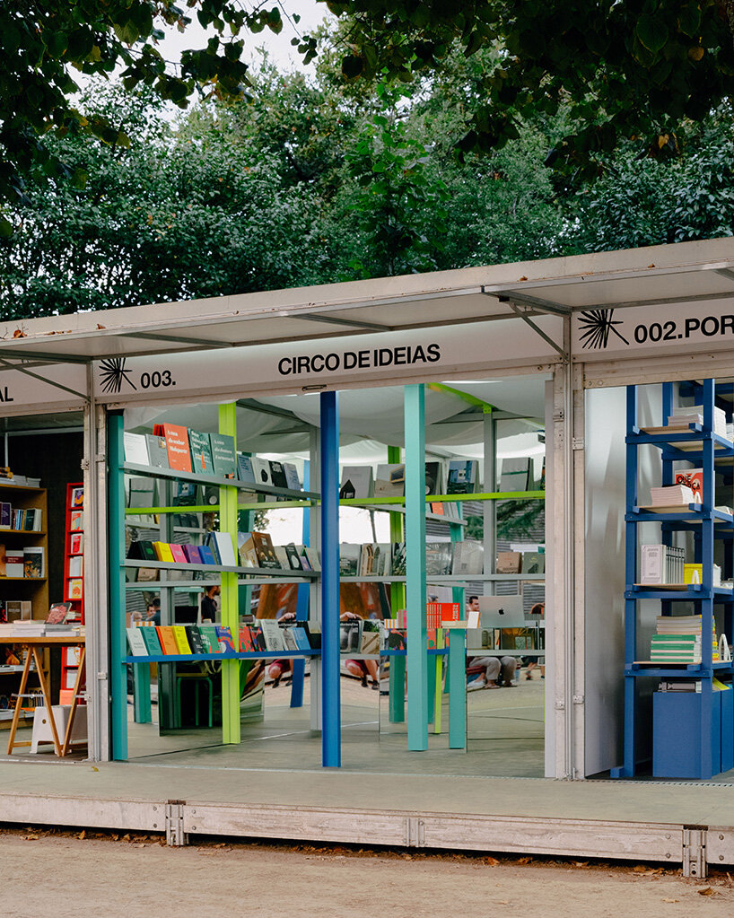 fala turns leftover metal into color-coded grid that multiplies itself through mirror in porto - 3