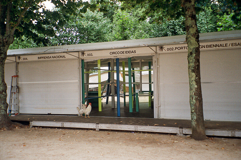 fala turns leftover metal into color-coded grid that multiplies itself through mirror in porto - 2