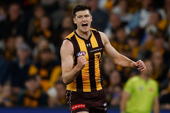 Mitch Lewis has a lot to offer as a key forward but faces stiff competition for his spot at Hawthorn.