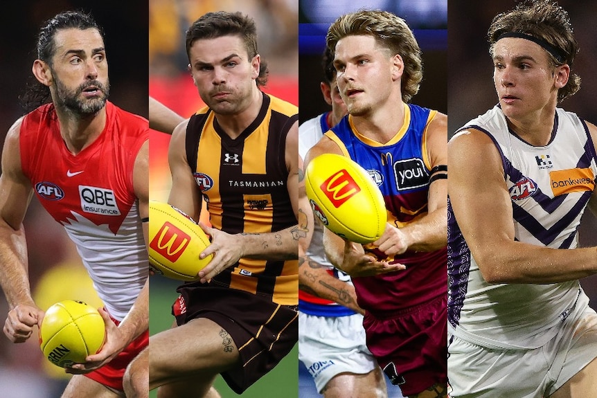 Brodie Grundy, Nick Watson, Will Ashcroft, Caleb Serong