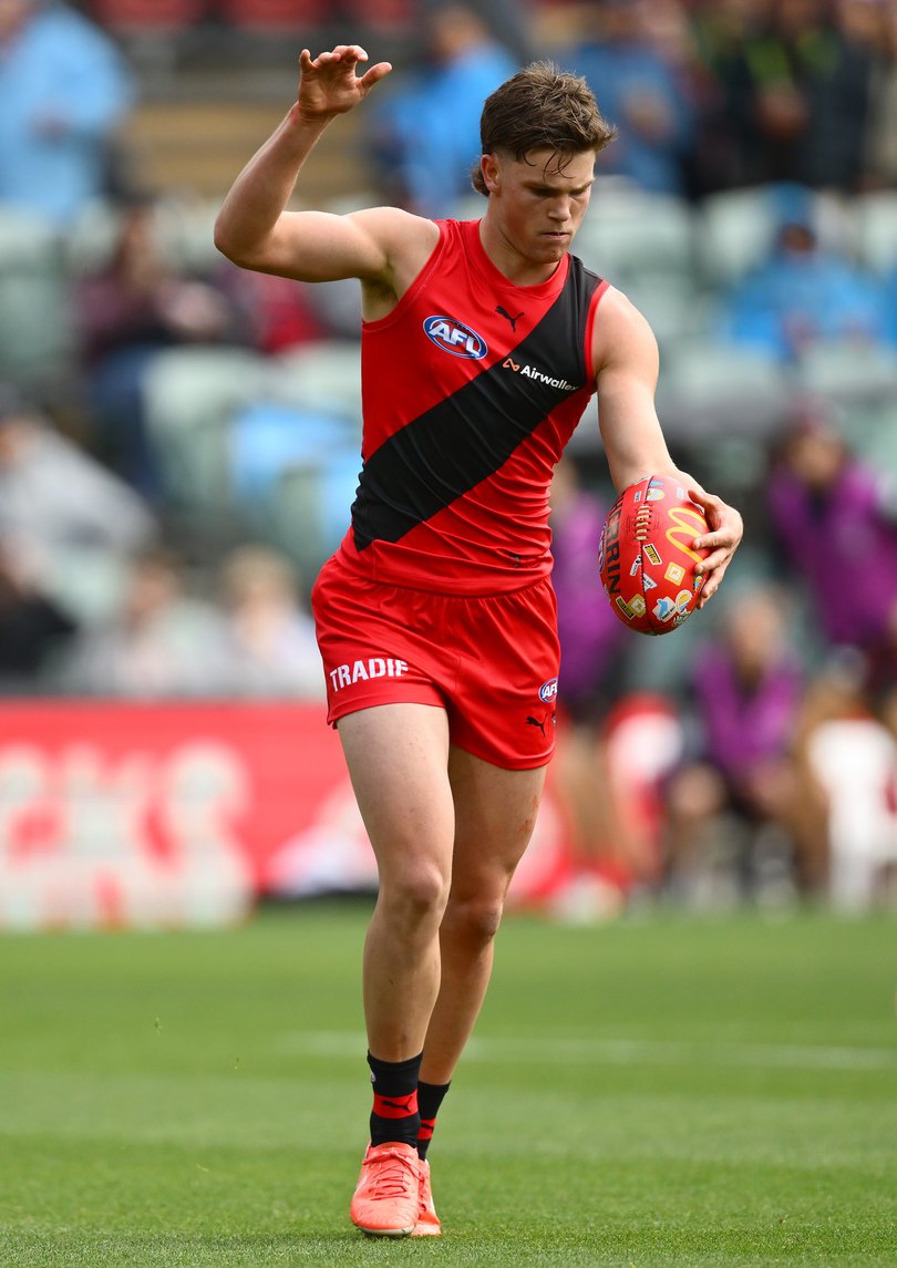 Jacob Farrow in action against Melbourne.