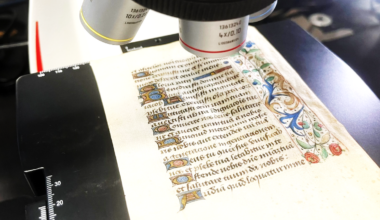 As a ‘book scientist’ I work with microscopes, imaging technologies and AI to preserve ancient texts