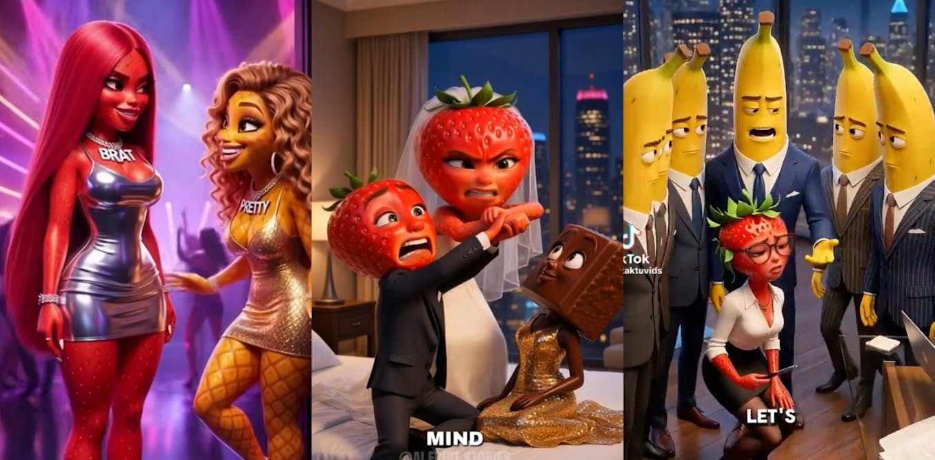 why are millions watching AI fruits have affairs on TikTok?