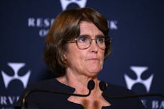 Reserve Bank of Australia Governor Michele Bullock addresses media