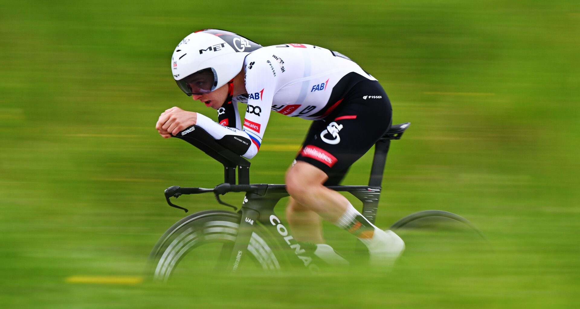 Tadej Pogačar rides a new 'significantly lighter' prototype Colnago time trial bike at the Tour de Romandie prologue