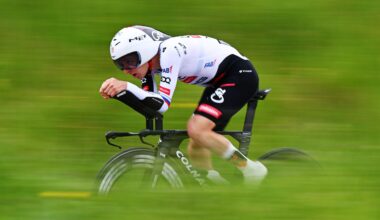 Tadej Pogačar rides a new 'significantly lighter' prototype Colnago time trial bike at the Tour de Romandie prologue