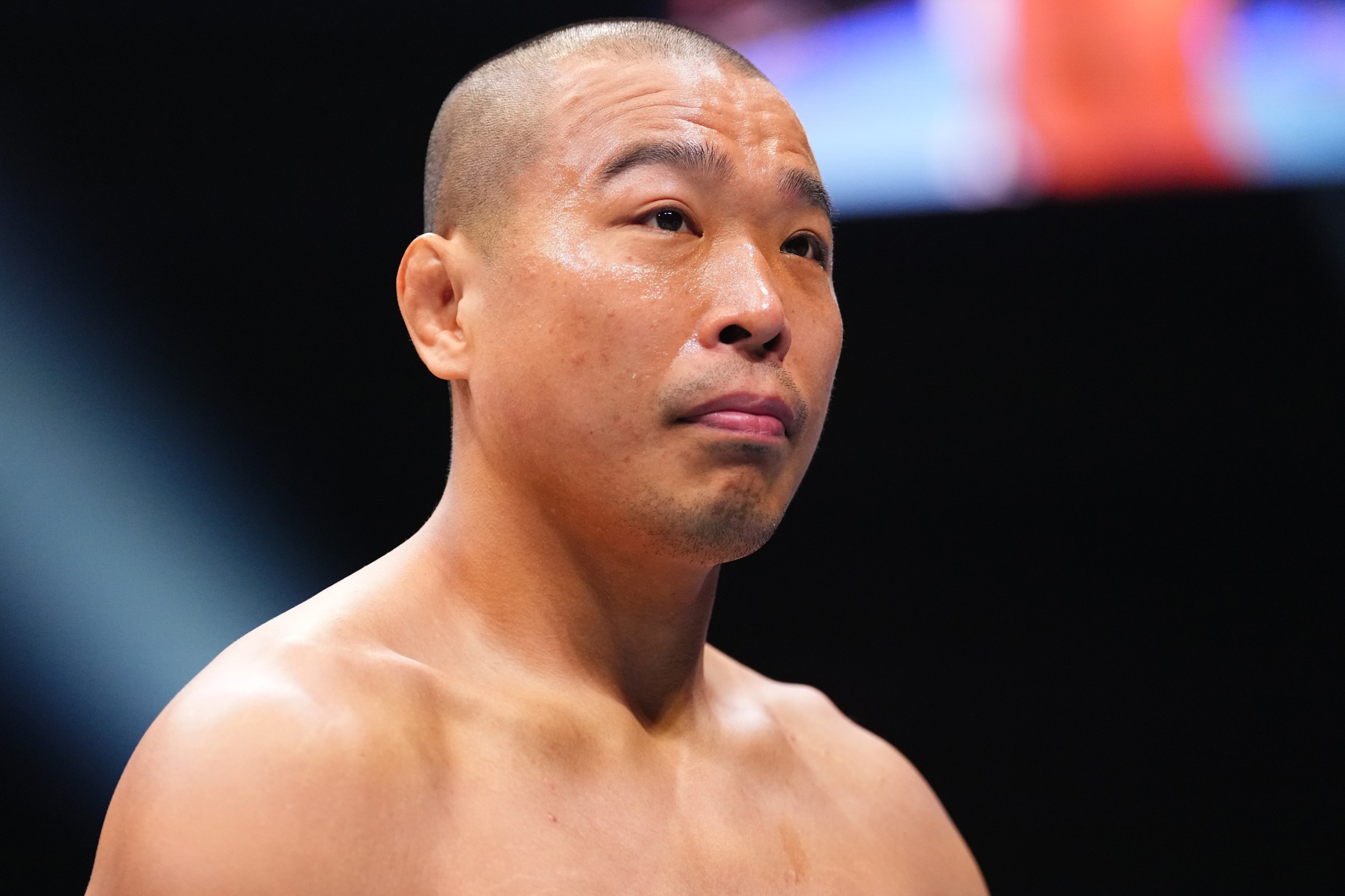 ABU DHABI, UNITED ARAB EMIRATES - OCTOBER 25: JunYong Park of South Korea prepares to face Ikram Aliskerov of Russia in a middleweight fight during the UFC 321 event at Etihad Arena on October 25, 2025 in Abu Dhabi, United Arab Emirates. (Photo by Chris Unger/Zuffa LLC)
