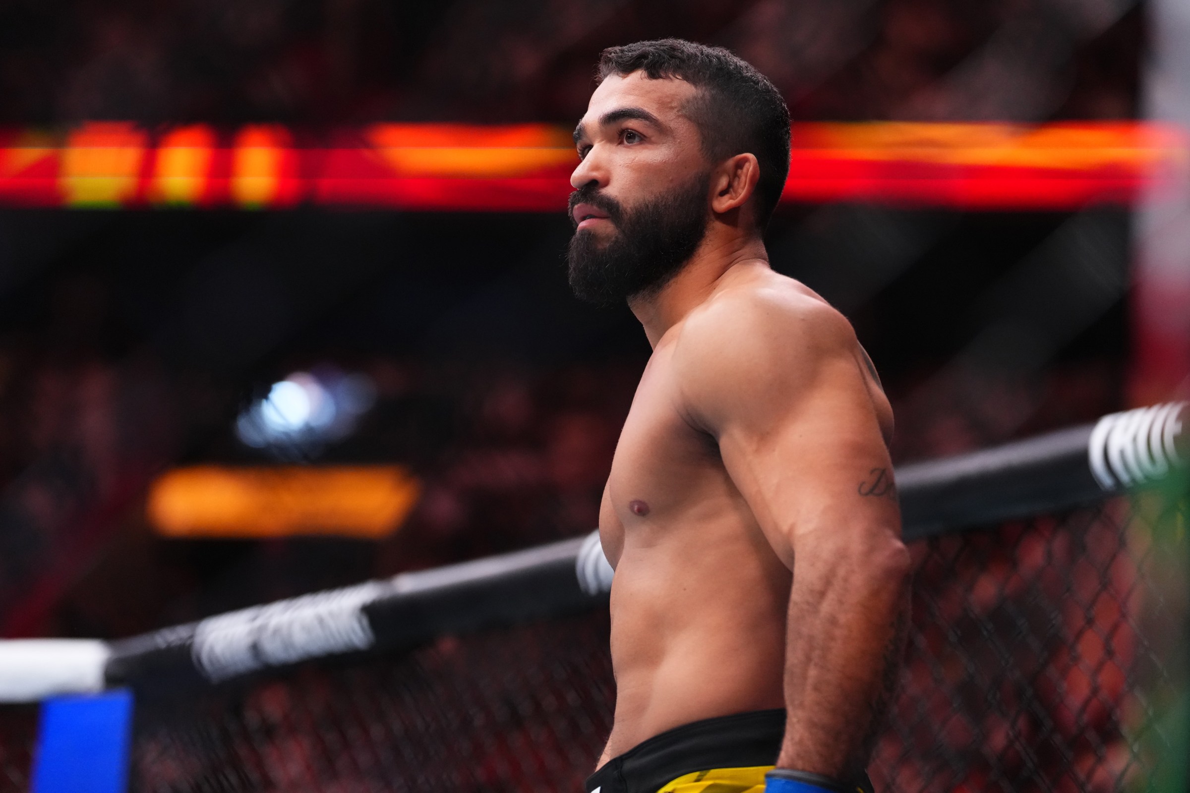 MIAMI, FLORIDA - APRIL 12: Patricio ‘Pitbull’ Freire prepares for his featherweight fight against Yair Rodriguez during the UFC 314 event at Kaseya Center on April 12, 2025 in Miami, Florida. (Photo by Cooper Neill/Zuffa LLC)
