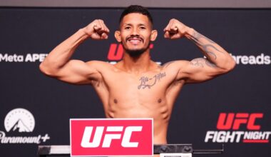 UFC Vegas 115 weigh-in results: Undefeated bantamweight misses for 3rd time