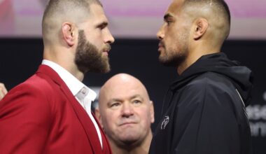 UFC 327 press conference staredowns: Prochazka vs. Ulberg